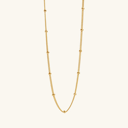 Bead Chain Necklace Gold